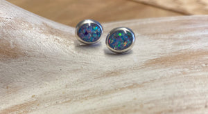 Sterling silver 10mmx8mm stud earrings