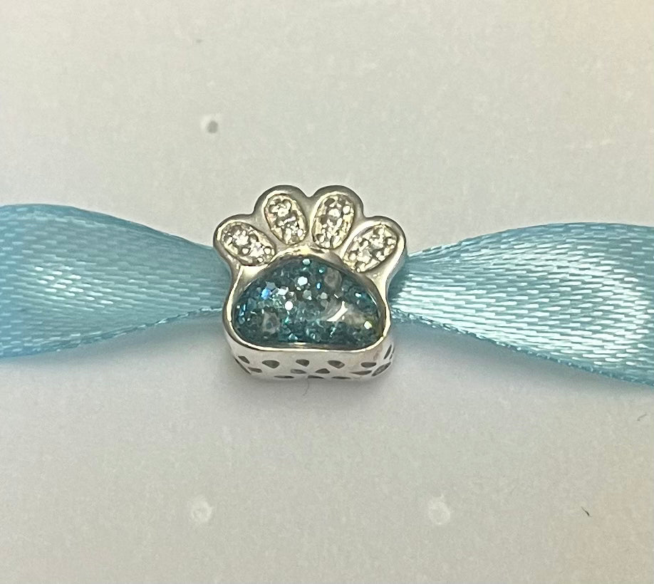 Diamanté paw  charm