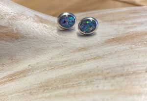 Sterling silver 10mmx8mm stud earrings