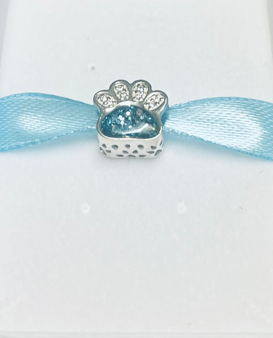 Diamanté paw  charm